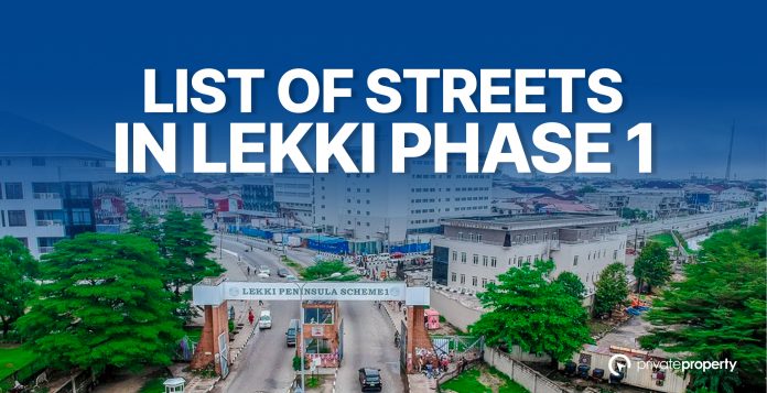 List of Streets in Lekki Phase 1, Lagos State