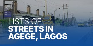 Lists of Streets in Agege, Lagos